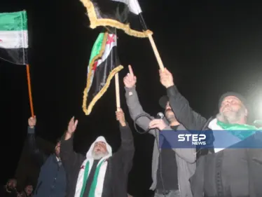 مظاهرة في مدينة الباب بريف حلب الشرقي بمناسبة الذكرى الثامنة للثورة السورية - وكالة ستيب نيوز