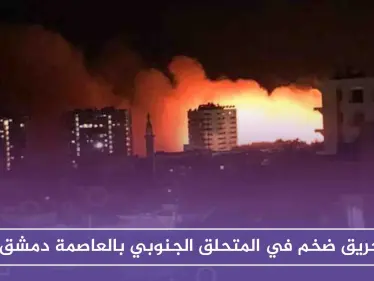 حريق ضخم في المتحلق الجنوبي بالعاصمة دمشق (صور) - وكالة ستيب نيوز