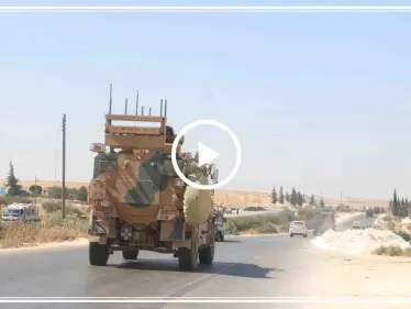 شاهد بالفيديو والصور|| دخول رتل عسكري تركي لتعزيز نقطة المراقبة التركية في معرحطاط - وكالة ستيب نيوز