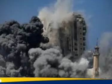 شاهد|| الجيش الإسرائيلي ينسف برجاً سكنياً وينشر صورا لأبراج أخرى مهددة بالهدم - وكالة ستيب نيوز