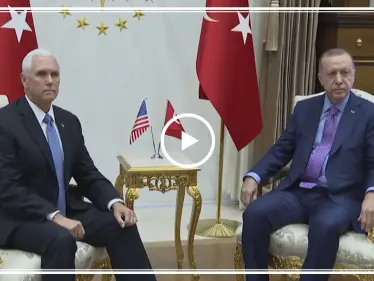 شاهد بالفيديو كيف استقبل أردوغان نائب الرئيس الأمريكي بجفاء واضح - وكالة ستيب نيوز