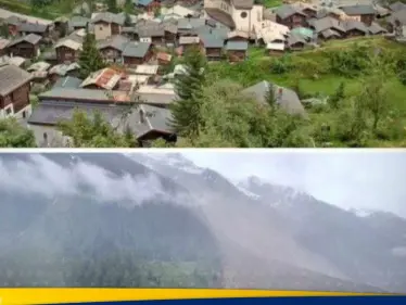 شاهد|| انهيار جليدي ضخم يدفن قرية كاملة في سويسرا تحت الطين.. والسلطات تسجلها كحدث زلزالي - وكالة ستيب نيوز