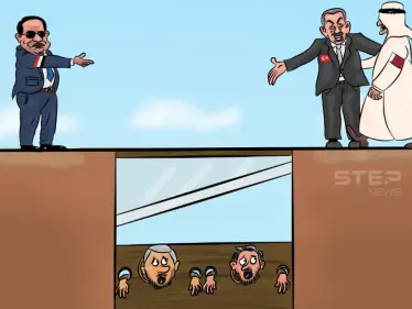 تصريحات قطرية تتقرب فيها من مصر والرئيس السيسي، بالتزامن مع إصدار القضاء المصري أحكام إعدام  بحق عدد من قيادات الإخوان المسلمين. - وكالة ستيب نيوز