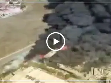 حريق ضخم يلتهم أحد معامل صناعة الجلود بإسطنبول (تصوير جوي) - وكالة ستيب نيوز