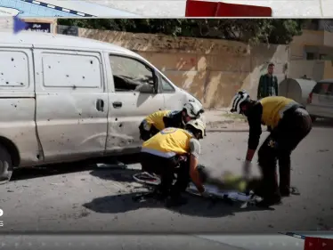 شاهد|| قتلى وجرحى بقصف لقوات النظام السوري على مدينة إدلب السورية - وكالة ستيب نيوز