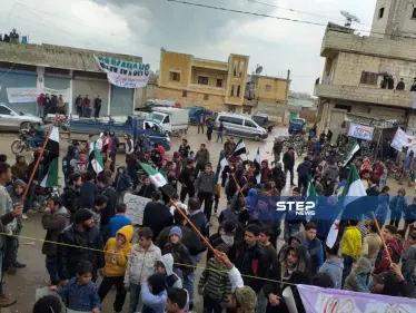 صور للمظاهرات في الشمال السوري بذكرى الثورة السورية الثامنة - وكالة ستيب نيوز