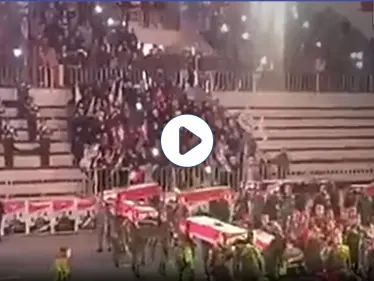 بالفيديو|| بموكب كبير .. لواء القدس يشيع 46 قتيلاً قضوا قبل سنوات في حلب - وكالة ستيب نيوز