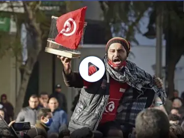 بالفيديو|| الشعب يريد إسقاط النظام.. مظاهرات في تونس تشتعل غضباً والمحتجّون يحاصرون البرلمان - وكالة ستيب نيوز