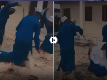 فضيحة داخل مدرسة إسلامية بنيجيريا.. 4 رجال يتناوبون على جلد فتاة ويسقطون حجابها أمام والدها(فيديو) - وكالة ستيب نيوز