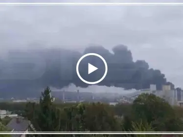 شاهد بالفيديو|| حريق هائل بمصنع كيميائي بفرنسا يُهدّد حياة مئات الآلاف - وكالة ستيب نيوز