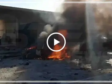 المشاهد الأولى من انفجار المفخخة التي ضربت وسط مدينة تل أبيض - وكالة ستيب نيوز