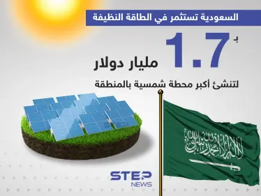 السعودية تستثمر في أكبر محطة للطاقة الشمسية بالشرق الأوسط بتكلفة 1.7 مليار دولار - وكالة ستيب نيوز