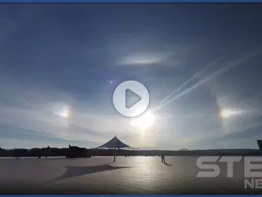 بالفيديو|| ظاهرة طبيعية نادرة تسبب بظهور 3 شموس بسماء الصين - وكالة ستيب نيوز