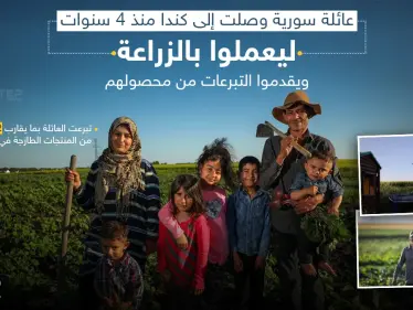 تبرعات العائلة وصلت إلى 925 كيلو غراماً، وذلك بعد عملهم بالزراعة في كندا - وكالة ستيب نيوز