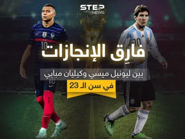 فارِق الإنجازات في سن الـ 23 بين نجمي المنتخب الأرجنتيني ميسي والفرنسي مبابي - وكالة ستيب نيوز