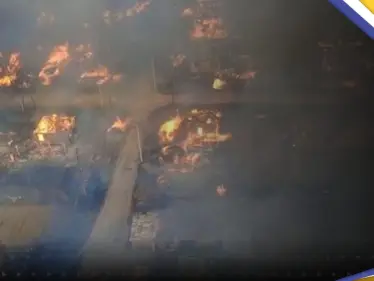 بالفيديو || محو قرية روسية بالكامل بحريق مجهول السبب - وكالة ستيب نيوز