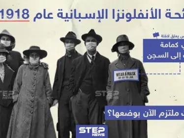 السجن أو الكمامات في جائحة الأنفلونزا الإسبانية عام 1918 ... فهل أنت ملتزم بوضعها ؟! - وكالة ستيب نيوز