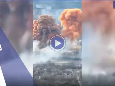 كبركانٍ ثائر.. فيديو مروع للحظة انفجار ناقلة حمض النيتريك عقب قصفٍ روسي - وكالة ستيب نيوز