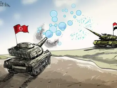 كاريكاتير || المواجهات التركية الروسية - وكالة ستيب نيوز