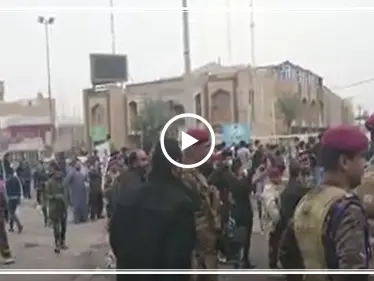 بالفيديو|| ملثمون يطلقون الرصاص الحي على متظاهري العراق.. وعنصرين من القوات الأمنية يبكون بحرقة - وكالة ستيب نيوز