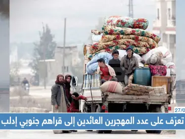 تعرّف على عدد المهجرين العائدين إلى قراهم في ريف إدلب الجنوبي والمخاطر التي تنتظرهم - وكالة ستيب نيوز