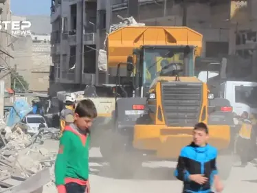 الدمار الكبير الذي لحق بالمباني السكنية في جسر الشغور جراء انفجار السيارة المفخخة يوم أمس - وكالة ستيب نيوز