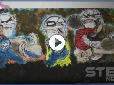 ستيب نيوز ترصد فعالية معرض "رسمة حلم" في مدينة إدلب - وكالة ستيب نيوز