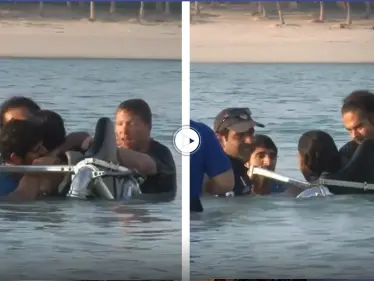 بالفيديو|| ولي عهد دبي ينقذ رئيس الاتحاد الإماراتي للرياضات الجوية من الغرق - وكالة ستيب نيوز