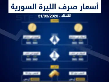 أسعار الذهب والعملات في سوريا اليوم 31-3-2020 - وكالة ستيب نيوز