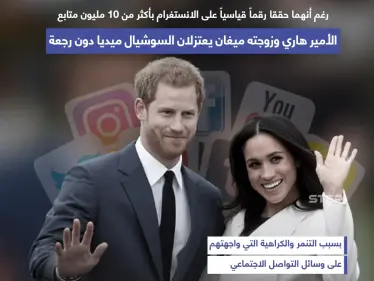 الأمير هاري وزوجته ميغان يعتزلان السوشال ميديا دون رجعة - وكالة ستيب نيوز