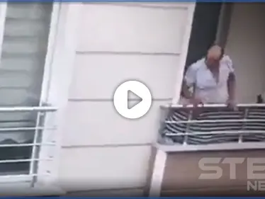 بالفيديو|| إياك والغضب الشديد.. تركي غاضب يفقد السيطرة على نفسه ويسقط من الشرفة - وكالة ستيب نيوز