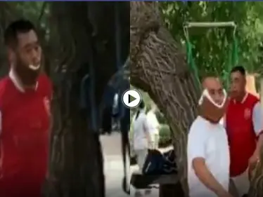 بالفيديو|| صينيون يمارسون طقوساً غريبة تقوم على ربط أعناقهم بجذوع الأشجار.. والسبب - وكالة ستيب نيوز