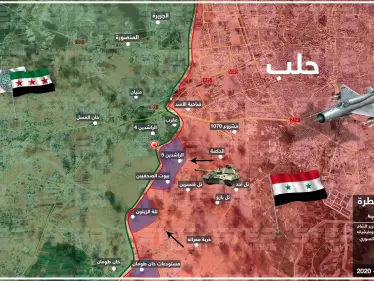 بالخريطة|| قوات النظام السوري تصعّد عسكرياً في حلب وتسيطر على مواقع للمعارضة هناك - وكالة ستيب نيوز