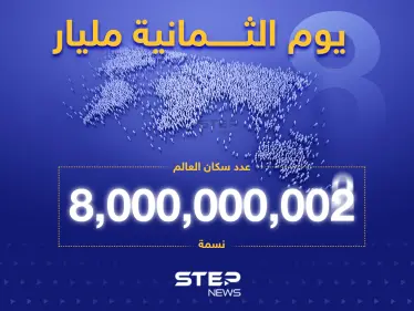 يوم الثمانية مليار ... الأمم المتحدة تعلن تخطي عدد سكان العالم الـ 8 مليارات نسمة - وكالة ستيب نيوز