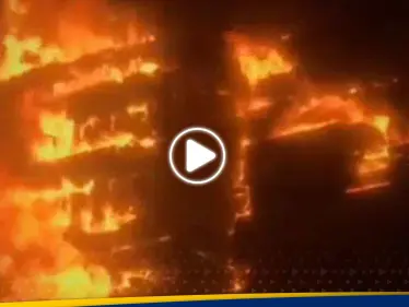 شاهد || اندلاع حريق هائل بمستشفى غاندي في طهران - وكالة ستيب نيوز