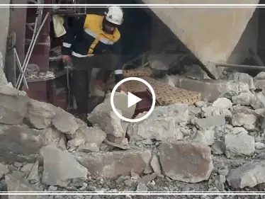 شاهد مجزرة مروّعة في بلدة كفرتعال غرب حلب نتيجة قصف جوّي روسي طال البلدة 21-01-2020 - وكالة ستيب نيوز