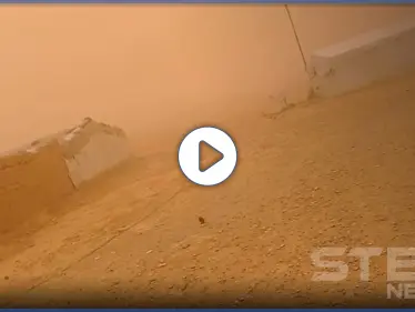 عاصفة رملية تجتاح مخيم الرقبان على الحدود السورية الأردنية - وكالة ستيب نيوز