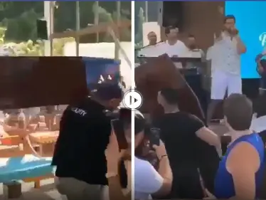 بالفيديو|| فنان لبناني بمشهد غير لائق يخرج من تابوت الموتى ويبدأ حفله الغنائي مثيراً الغضب - وكالة ستيب نيوز