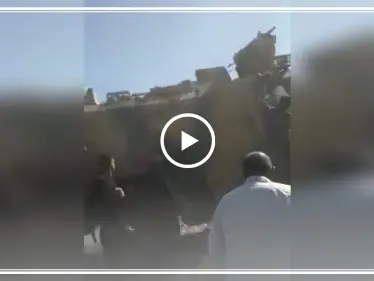 شاهد بالفيديو|| مدرعة عسكرية تركية تدهس متظاهراً سورياً بريف المالكية - وكالة ستيب نيوز