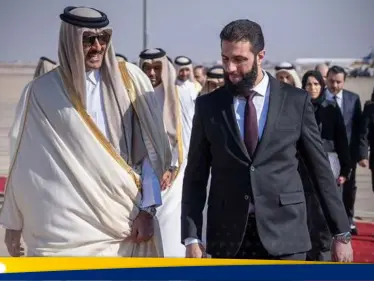 الشيخ تميم بن حمد يستقبل الرئيس أحمد الشرع في الدوحة لتعزيز التعاون الثنائي - وكالة ستيب نيوز