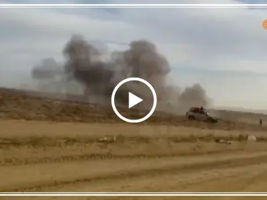 شاهد بالفيديو|| قصف تركي على موكب طبي أمريكي بريف الحسكة يخلف قتيلاً وجريح - وكالة ستيب نيوز