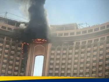 شاهد|| اندلاع حريق بفندق ضخم في بغداد بعد شهرين من افتتاحه - وكالة ستيب نيوز