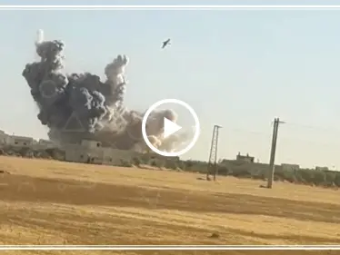 شاهد بالفيديو: لحظة استهداف بلدة جرجناز بالبراميل المتفجرة - وكالة ستيب نيوز