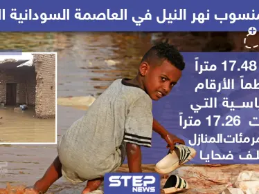 ارتفاع منسوب نهر النيل بشكل كبير في العاصمة السودانية الخرطوم - وكالة ستيب نيوز
