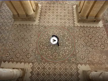 بالفيديو والصور|| شاهد إحدى أكبر لوحات الفسيفساء المتصلة في العالم على أرضية قصر هشام بن عبد الملك في فلسطين - وكالة ستيب نيوز