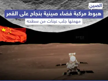 مركبة فضاء صينية تنجح بالهبوط على سطح القمر - وكالة ستيب نيوز