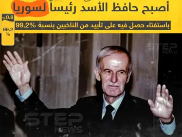 في مثل هذا اليوم أصبح حافظ الأسد رئيساً لسوريا تاركاً الحكم لابنه بشار من بعده - وكالة ستيب نيوز