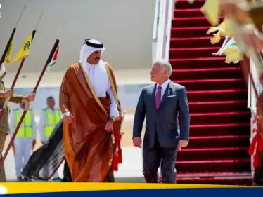 من عمان.. أمير قطر وملك الأردن يؤكدان على دعم الشعب الفلسطيني - وكالة ستيب نيوز