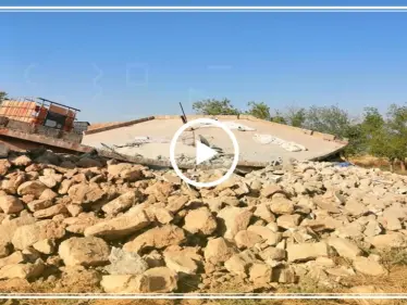 بالفيديو: قسد والتحالف الدولي يُفجّران منزلاً لأحد أبناء العشائر شمال دير الزور - وكالة ستيب نيوز