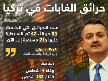 حرائق الغابات في تركيا - وكالة ستيب نيوز